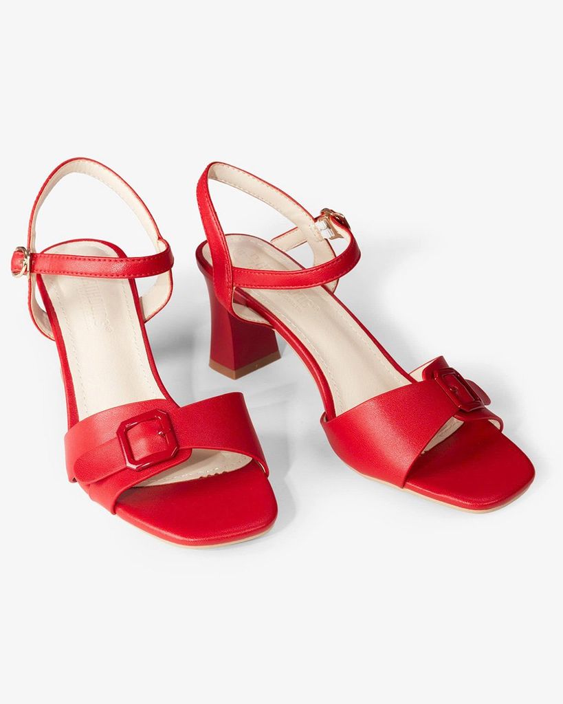 Sandal Cao Gót Hạnh Dung Quai Ngang Khóa Nịt HD27276BI