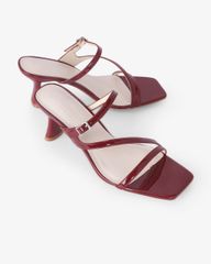 Dép Cao Gót Hạnh Dung Quai Mảnh Phối Khóa HD27327BI