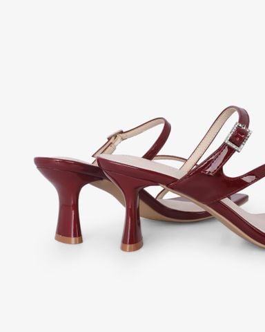 Dép Cao Gót Hạnh Dung Quai Mảnh Phối Khóa HD27327BI