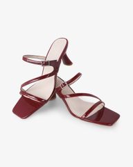 Dép Cao Gót Hạnh Dung Quai Mảnh Phối Khóa HD27327BI