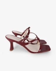 Dép Cao Gót Hạnh Dung Quai Mảnh Phối Khóa HD27327BI