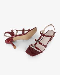 Giày Sandal Hạnh Dung Ba Quai Mảnh Khóa Hoa HD27328BI