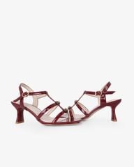 Giày Sandal Hạnh Dung Ba Quai Mảnh Khóa Hoa HD27328BI