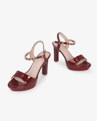 Sandal Hạnh Dung Cao Gót Quai Cổ Chân Đính Khoen HD27331BI