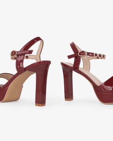 Sandal Hạnh Dung Cao Gót Quai Cổ Chân Đính Khoen HD27331BI