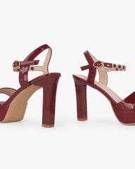 Sandal Hạnh Dung Cao Gót Quai Cổ Chân Đính Khoen HD27331BI