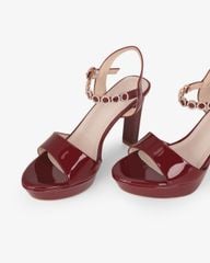 Sandal Hạnh Dung Cao Gót Quai Cổ Chân Đính Khoen HD27331BI
