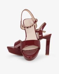 Sandal Hạnh Dung Cao Gót Quai Cổ Chân Đính Khoen HD27331BI