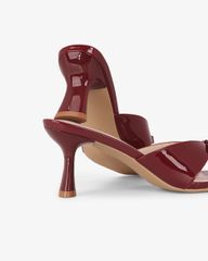 Dép Cao Gót Hạnh Dung Quai Ngang Quấn Nơ HD27332BI