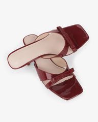 Dép Cao Gót Hạnh Dung Quai Ngang Quấn Nơ HD27332BI