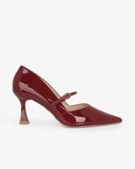 Giày Cao Gót Hạnh Dung Mũi Nhọn Vạt Bầu HD27335BI