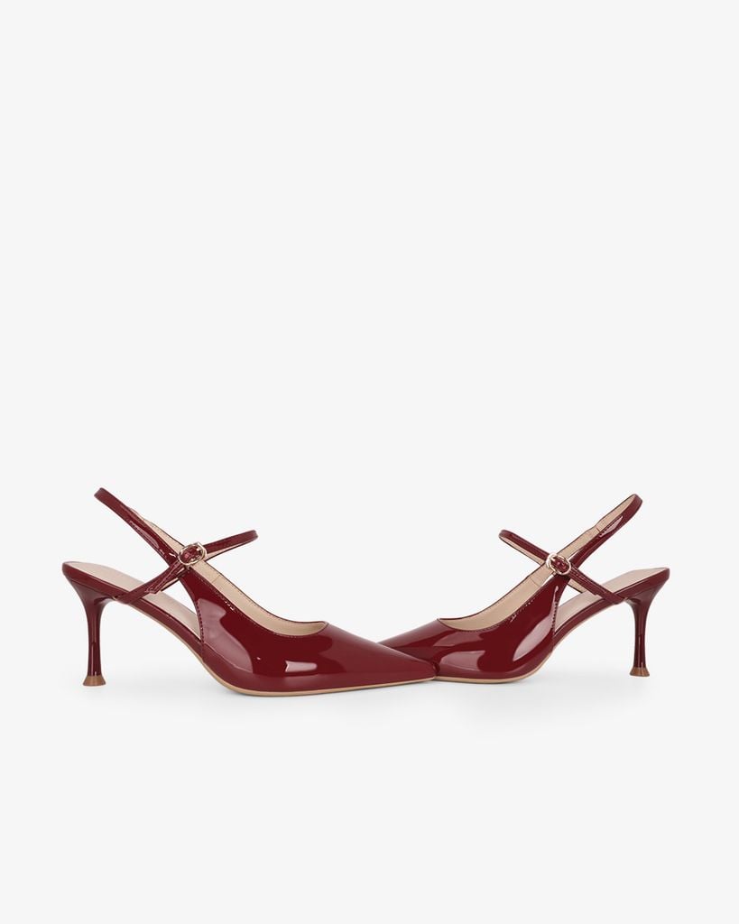 Giày Sandal Cao Gót Hạnh Dung Quai Hậu Mảnh HD27338BI