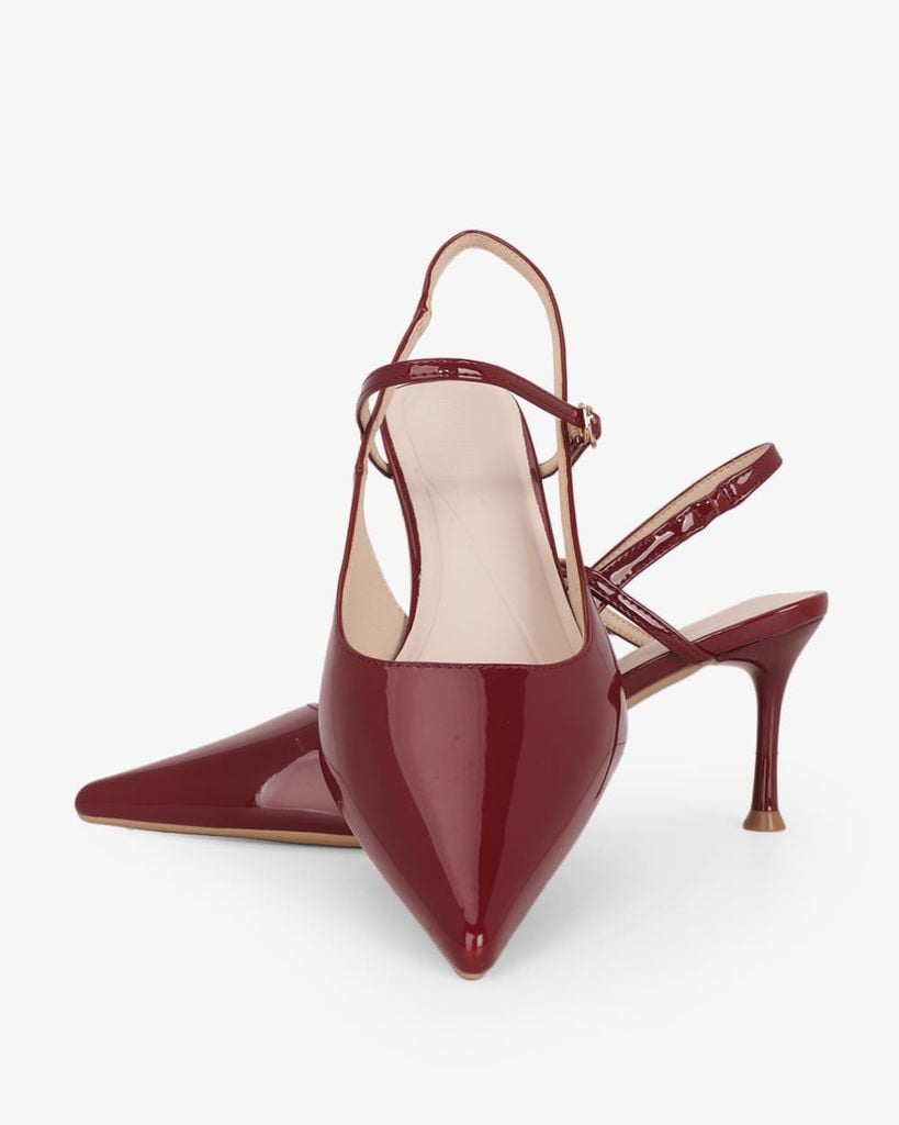 Giày Sandal Cao Gót Hạnh Dung Quai Hậu Mảnh HD27338BI