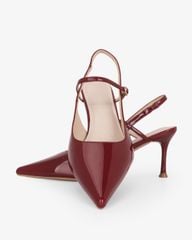 Giày Sandal Cao Gót Hạnh Dung Quai Hậu Mảnh HD27338BI