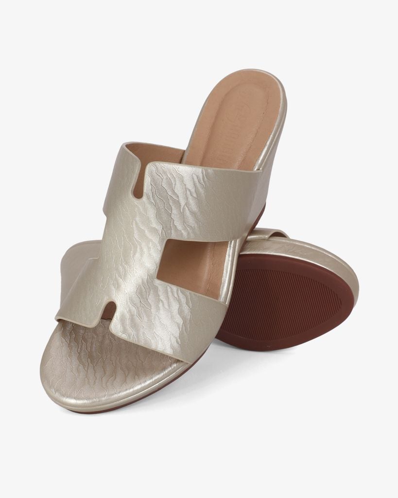 Dép Đế Xuồng Hạnh Dung Quai Chữ H 9cm HD02256AB