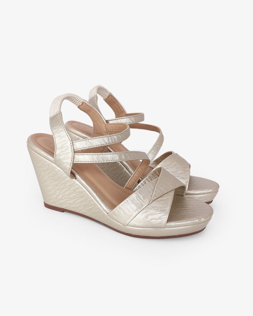 Sandal Đế Xuồng Hạnh Dung Quai Đắp Mảnh Chéo 9F HD02258AB