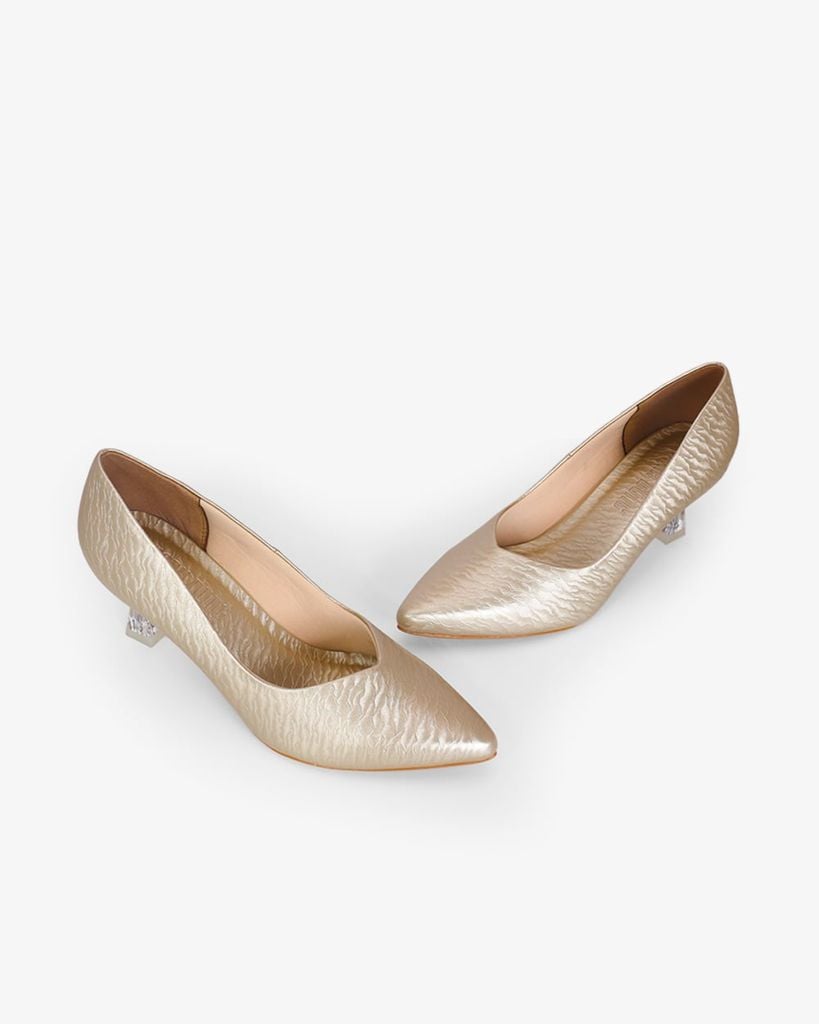 Giày Cao Gót Hạnh Dung Vân Đá Mũi Nhọn HD041069AD