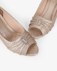 Giày Cao Gót Hạnh Dung Hở Mũi Xoàn Oval HD041106AD