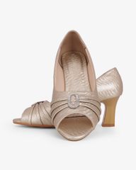 Giày Cao Gót Hạnh Dung Hở Mũi Xoàn Oval HD041106AD