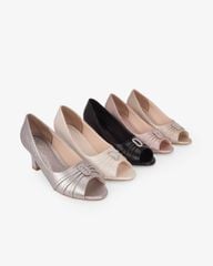 Giày Cao Gót Hạnh Dung Hở Mũi Xoàn Oval HD041106AD