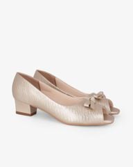 Giày Cao Gót Hạnh Dung Hở Mũi Dây Nơ HD041108AD