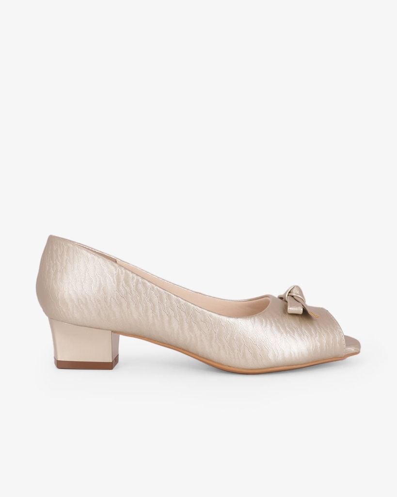 Giày Cao Gót Hạnh Dung Hở Mũi Dây Nơ HD041108AD