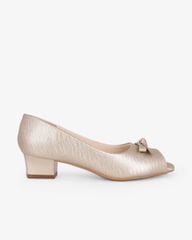 Giày Cao Gót Hạnh Dung Hở Mũi Dây Nơ HD041108AD