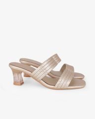 Dép Cao Gót Hạnh Dung Nhị Ngang Quai Gân Vân  HD041109AD