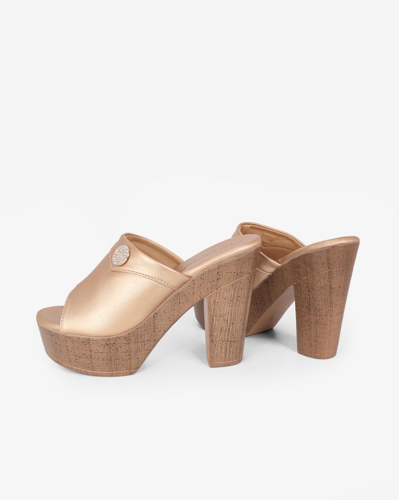 Dép Cao Gót Hạnh Dung Quai Bản Đắp HD12298AM