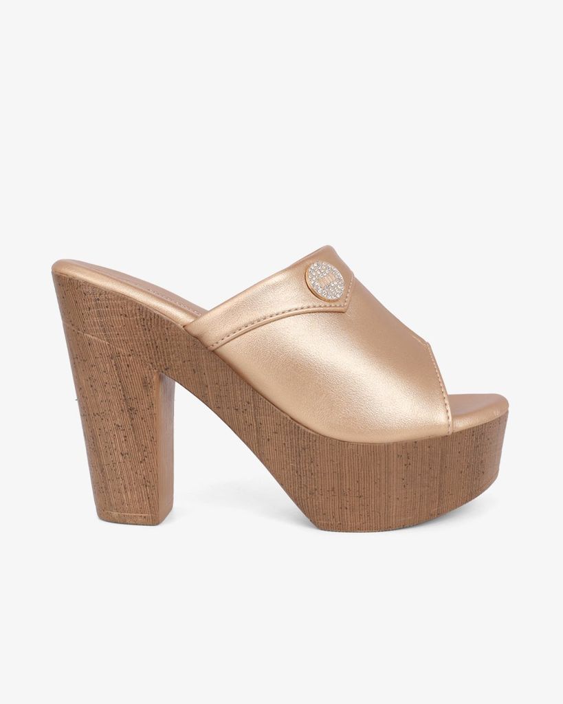 Dép Cao Gót Hạnh Dung Quai Bản Đắp HD12298AM