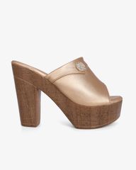 Dép Cao Gót Hạnh Dung Quai Bản Đắp HD12298AM