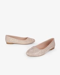 Giày Búp Bê Hạnh Dung Họa Tiết Nơ Giáng Sinh HD29202AY