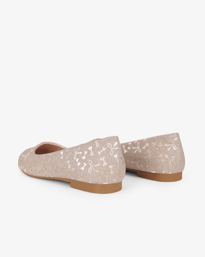 Giày Búp Bê Hạnh Dung Họa Tiết Nơ Giáng Sinh HD29202AY