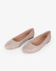 Giày Búp Bê Hạnh Dung Họa Tiết Nơ Giáng Sinh HD29202AY