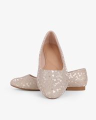 Giày Búp Bê Hạnh Dung Họa Tiết Nơ Giáng Sinh HD29202AY