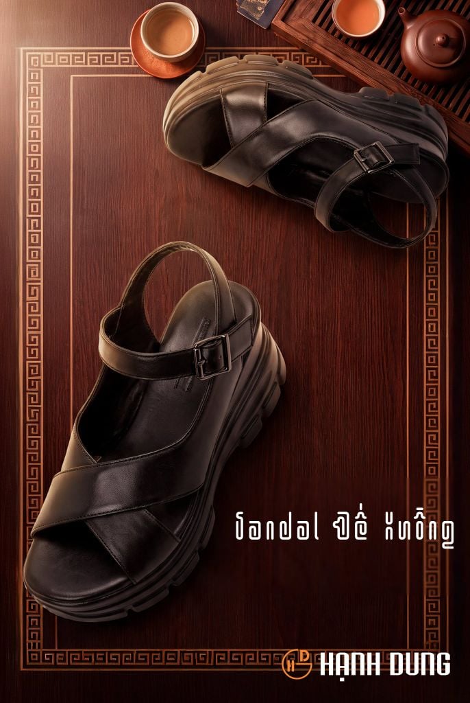 Sandal Đế Xuồng Hạnh Dung Đan Chéo HD11182AV