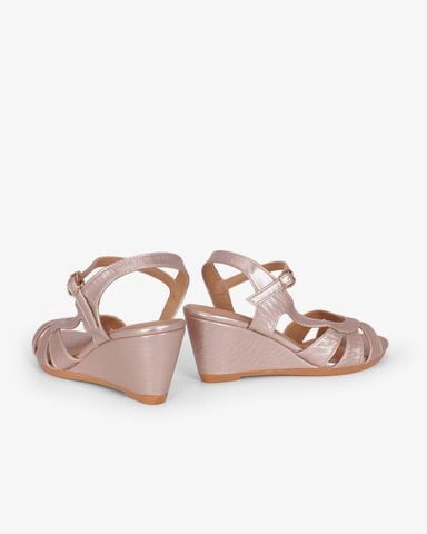 Sandal Đế Xuồng Hạnh Dung Nhiều Dây Nối Bên Vân Đá 6F HD02261AB