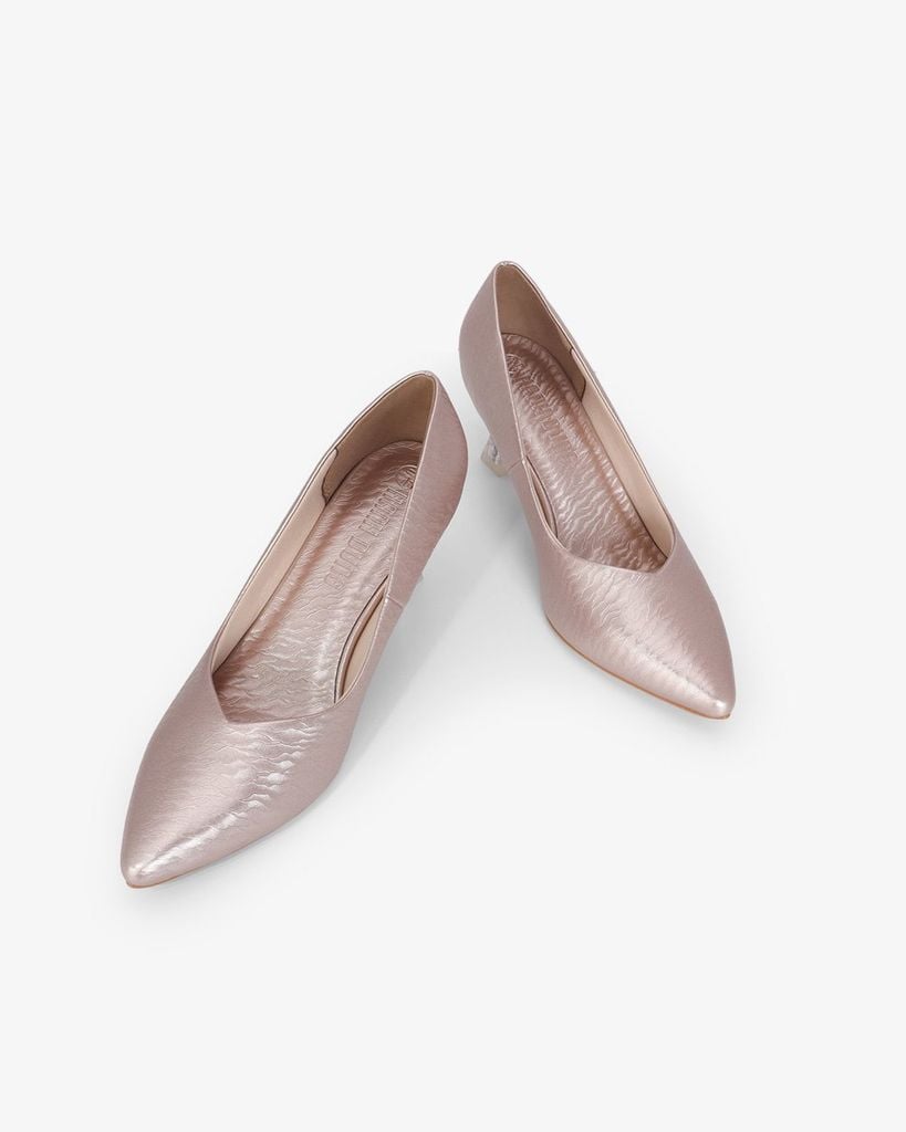 Giày Cao Gót Hạnh Dung Vân Đá Mũi Nhọn HD041069AD