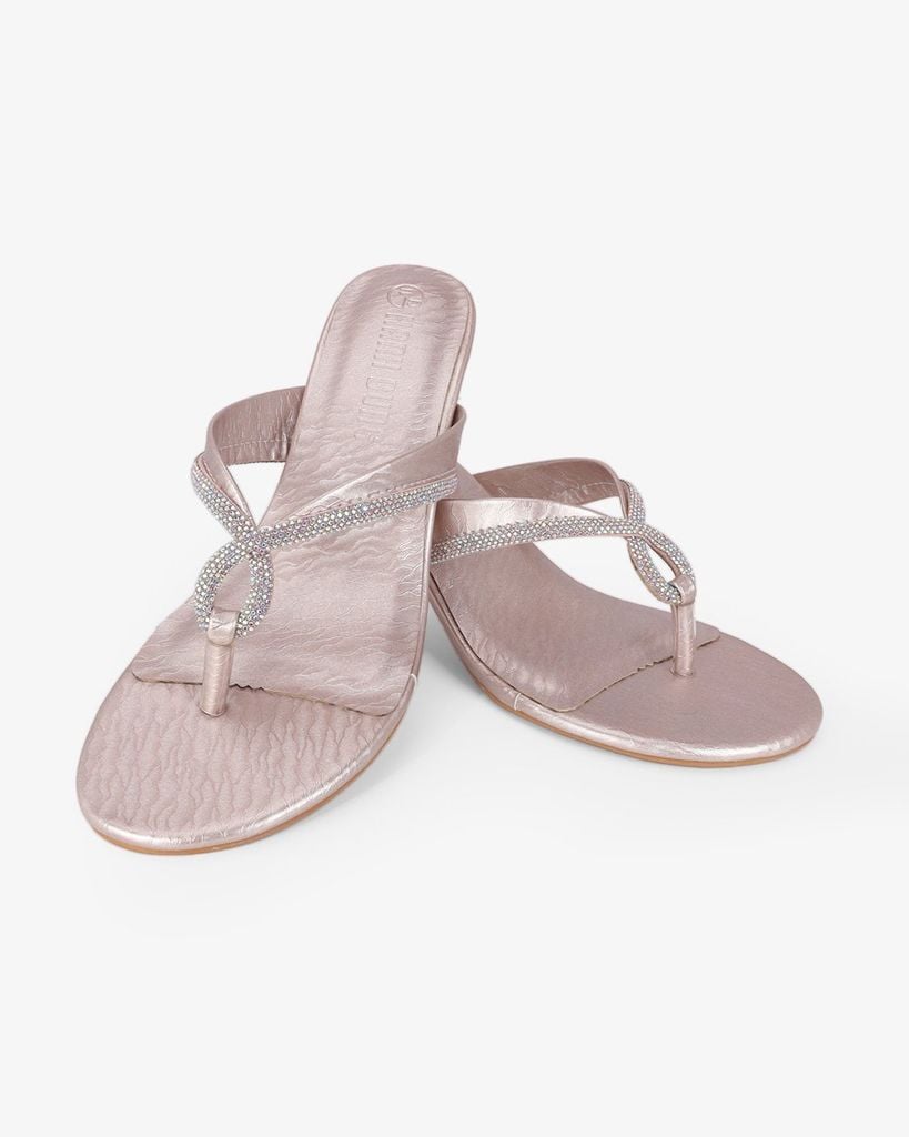 Dép Cao Gót Hạnh Dung Xỏ Ngón Xoàn Xoắn HD041099AD