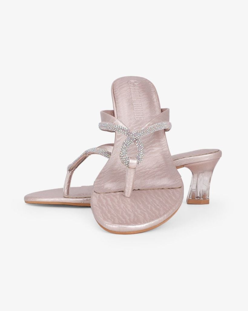 Dép Cao Gót Hạnh Dung Xỏ Ngón Xoàn Xoắn HD041099AD