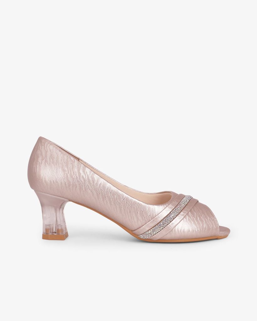 Giày Cao Gót Hạnh Dung Hở Mũi Xoàn Ngang HD041105AD