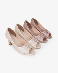 Giày Cao Gót Hạnh Dung Hở Mũi Xoàn Oval HD041106AD