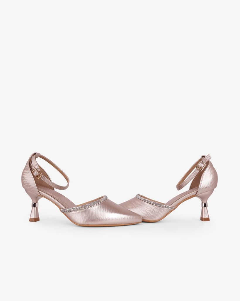 Giày Sandal Cao Gót Hạnh Dung Bít Mũi Quai Xoàn HD041107AD