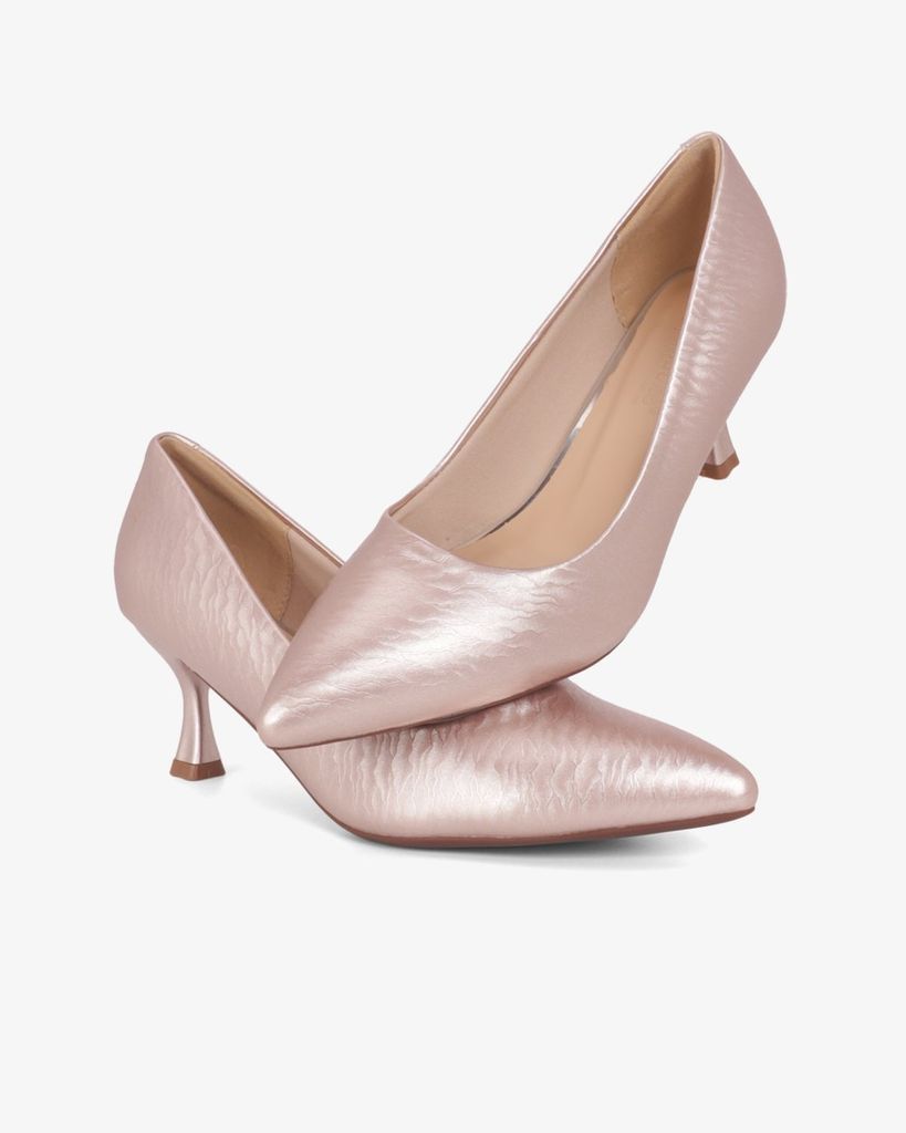 Giày Cao Gót Hạnh Dung Vân Lụa Mũi Nhọn HD0667BA