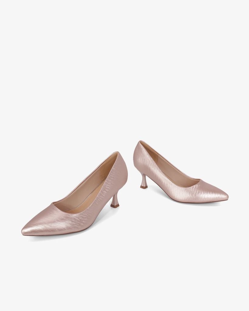 Giày Cao Gót Hạnh Dung Vân Lụa Mũi Nhọn HD0667BA