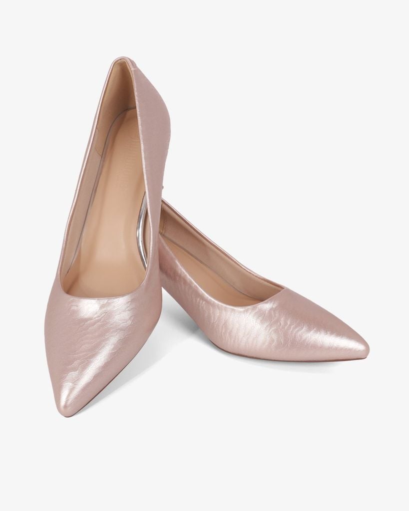 Giày Cao Gót Hạnh Dung Vân Lụa Mũi Nhọn HD0667BA