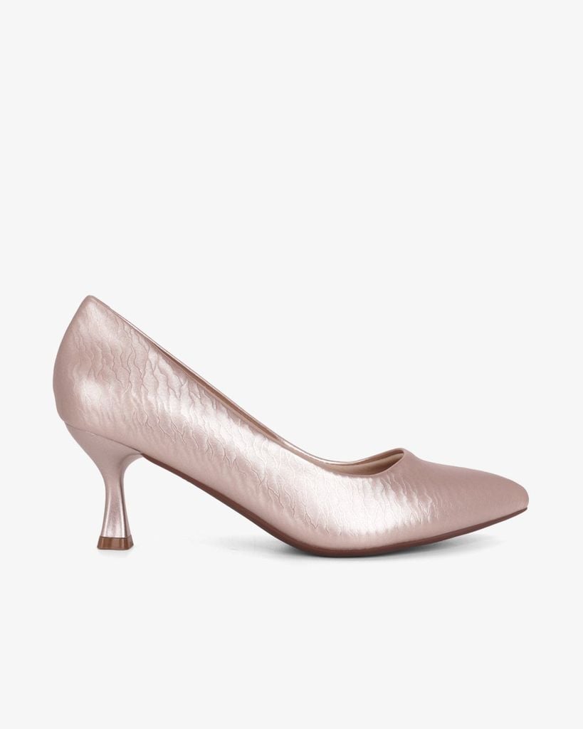 Giày Cao Gót Hạnh Dung Vân Lụa Mũi Nhọn HD0667BA