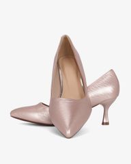 Giày Cao Gót Hạnh Dung Vân Lụa Mũi Nhọn HD0667BA