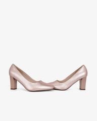 Giày Cao Gót Hạnh Dung Vân Lụa Mũi Vuông HD0668BA