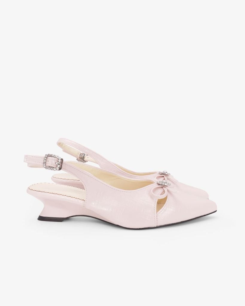 Sandal Cao Gót Nơ Đính Hạt HD1704AI